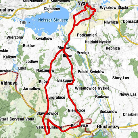 Nysa - Kościół parafialny pw. św. Jana Ewangelisty - Kościół Zwiastowania NMP - Dolna Wieś