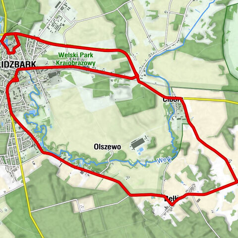 Kejbar - Kościół pw. Świętego Wojciecha Biskupa Męczennika - Lidzbark - Kościół pw. Wniebowzięcia Najświętszej Maryi Panny i Świętych Aniołów Stróżów