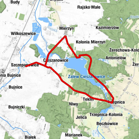 Szczepanowice - Daniszewice - Kolonia Daniszewice - Teklin