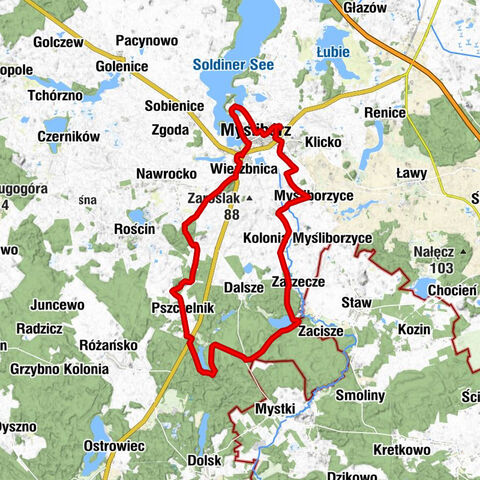 Myślibórz - Art Roze - Kościół pw. Świętego Krzyża - Kościół pw. Świętego Jana Chrzciciela w Myśliborzu