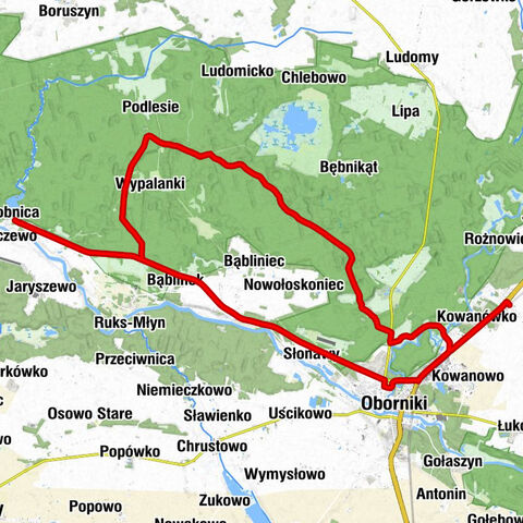 Kowanówko - Kiszewko - Stobnica - Oborniki