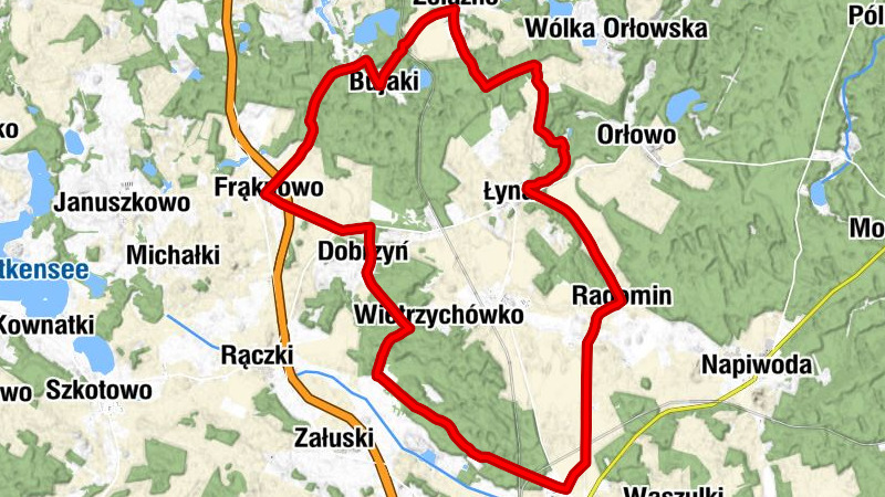 powiat nidzicki - Dobrzyń - Frąknowo - Nibork Drugi