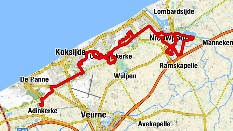 Station Dorpsplein - Eethuis 't Blekkertje - De Hoeve - Sint-Joriskerk