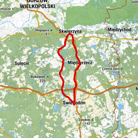 Skwierzyna - Góra Szubienica - Kościół pw. św. Jana Chrzciciela w Lubrzy - Kościół pw. Niepokalanego Poczęcia Najświętszej Maryi Panny