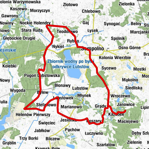 Lesiska - Sompolno - Biele - Dziadak