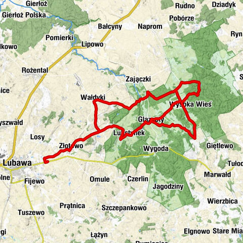 Lipy - Kościół pw. Nawiedzenia Najświętszej Maryi Panny - Kościół pw. Świętej Barbary - Dylewska Góra