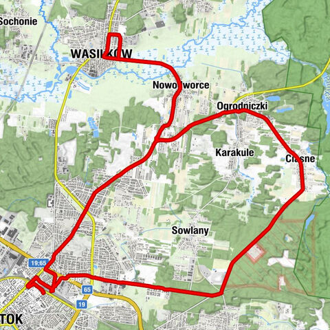 Białystok - Kościół pw. Najświętszego Serca Jezusa - Cerkiew pw. Świętych Apostołów Piotra i Pawła - Wasilków