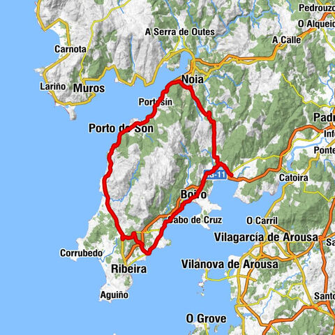 O Castriño - Ermida das Angustias - Igrexa de San Pedro de Bealo - O Cruceiro