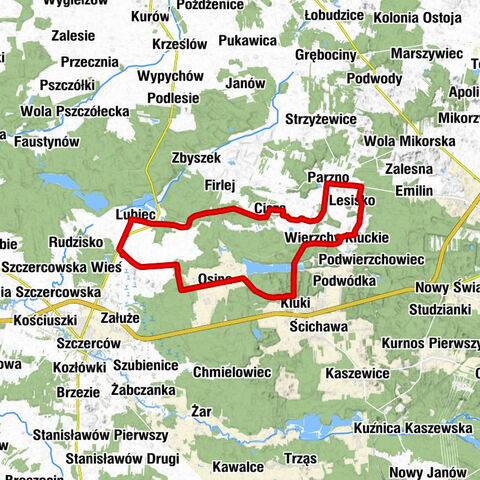 Wierzchy Kluckie - Wierzchy Strzyżewskie - Wierzchy Parzeńskie - Kościół Najświętszej Maryi Panny Królowej Polski