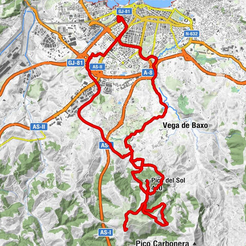 Gijón / Xixón - Iglesia de San Vicente de Paúl - Pico del Sol - Iglesia de San Martin de Huerces