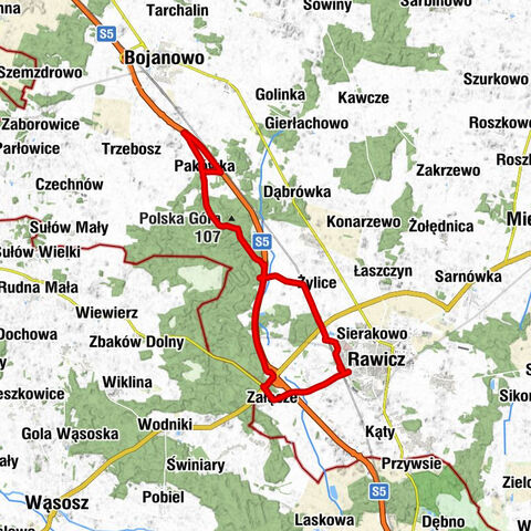 Rawicz - Żylice - Pakówka