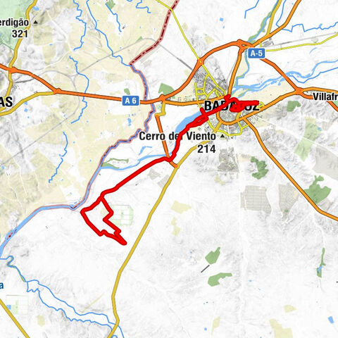 Casco Antiguo - Cerro de La Muela - Cerro San Cristóbal - Badajoz