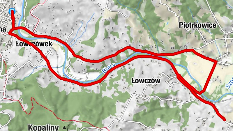 Łowczówek Pleśna - Pod Starym Mostem - Pleśna - Bagno