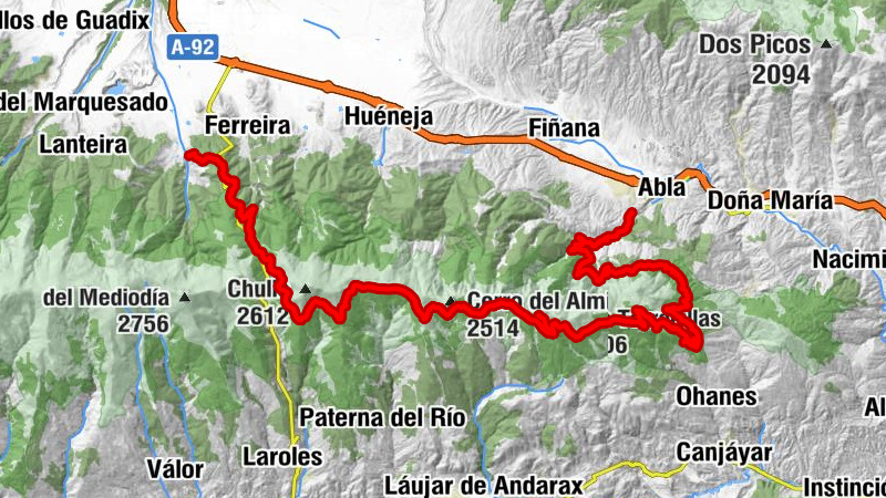 Abrucena - Cerro del Buitre - Puerto de la Ragua - Iglesia de Nuestra Señora de la Anunciación