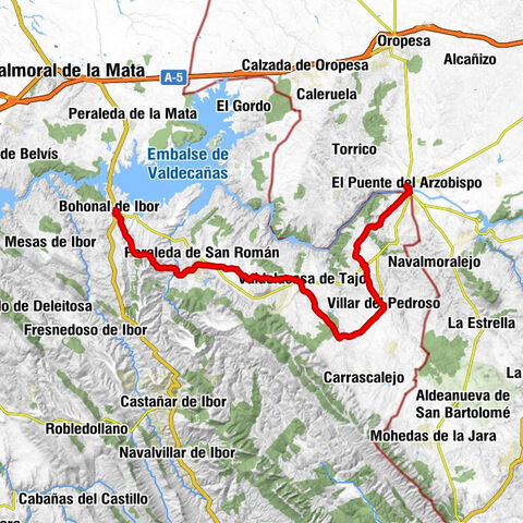 Los Pecos - El Puente del Arzobispo - Villar del Pedroso - Los Ibores