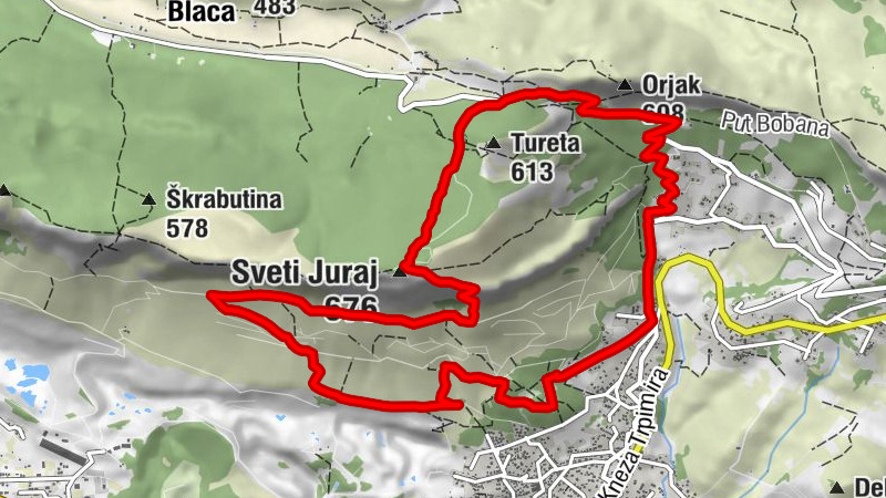 Vučičići - Solin - Sveti Juraj - Spajići