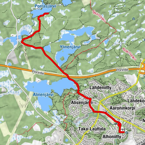 Nokia - Alhoniitty - Alisenjärvi