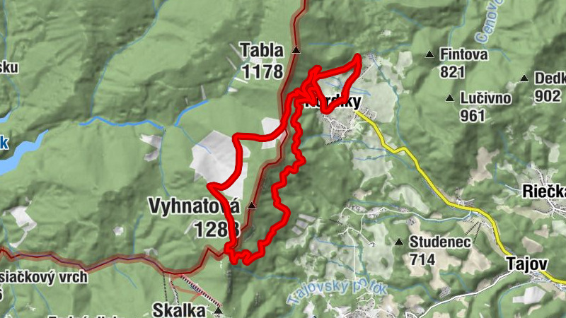 Kordíky - Kordícke sedlo - Cabanka - Skalnička