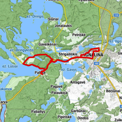 Ignalina - Strigailiškis - Palūšė - Palūšės Šv. Juozapo bažnyčia