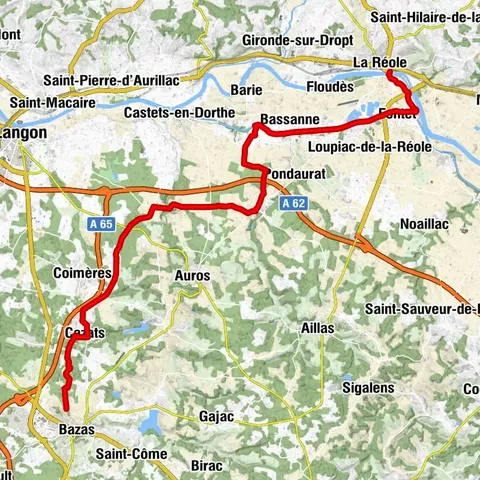 Tour de Gironde à vélo : étape 4 - La Réole / Bazas