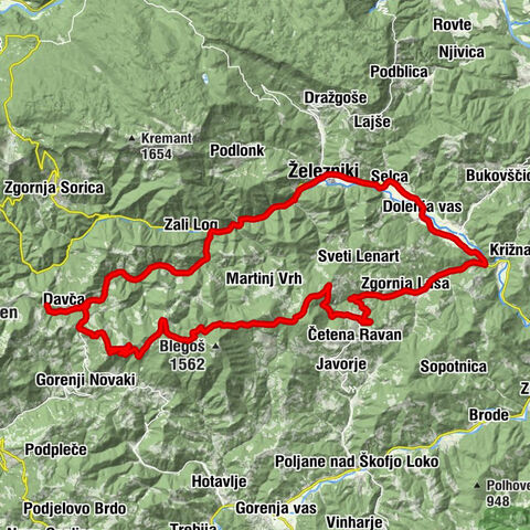 Krožna: Luša, Črni vrh, Luša