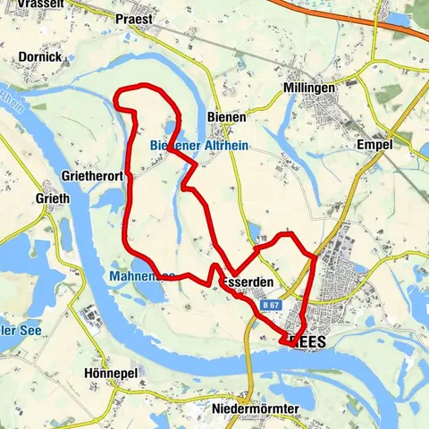 Wanderung von Rees über Grietherbusch und Esserden