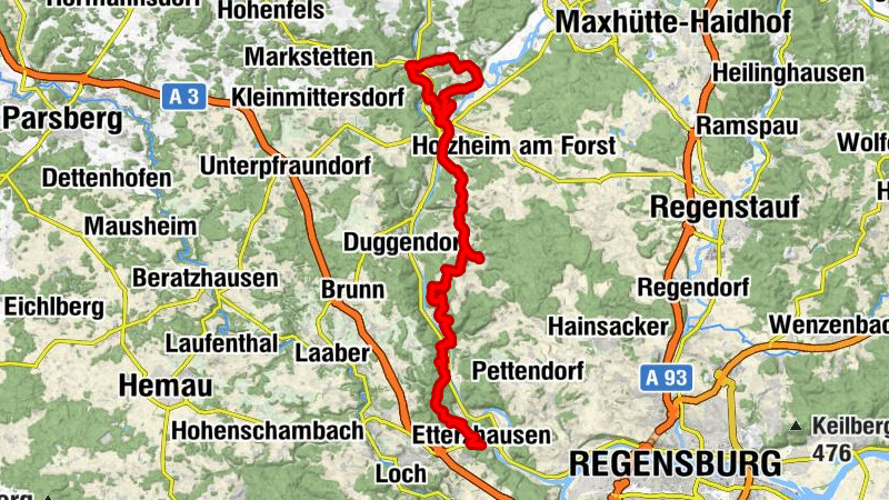 Burgensteig durch das Naabtal