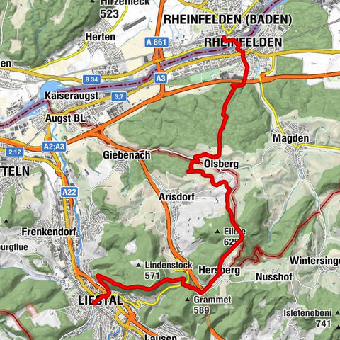 Interregio-Wanderweg Etappe 5: Rheinfelden – Liestal