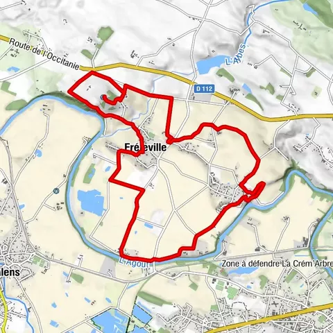 La boucle de l'Agout à Fréjeville