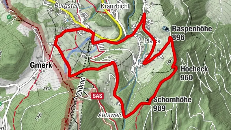 Wanderung über Schornhöhe, Hocheck und Raspenhöhe
