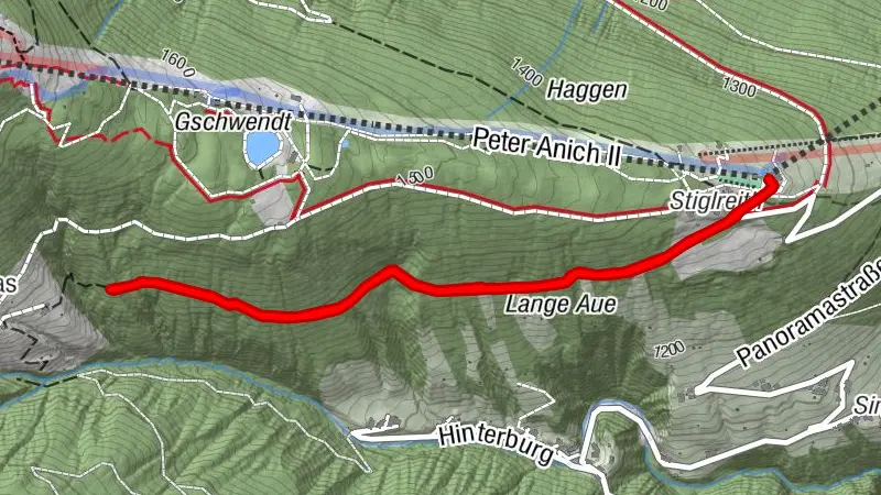 Winterwanderweg Sonnenrainweg Oberperfuss