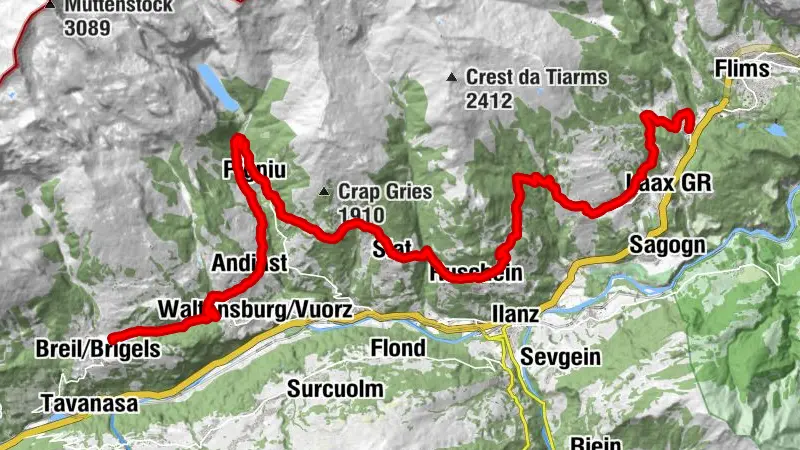 85.04 Breil/Brigels - Laax, Senda Sursilvana
