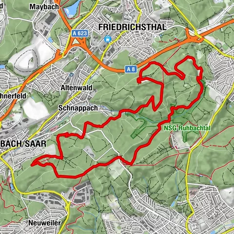 On foreign paths/Karl May hiking route Sulzbach loop