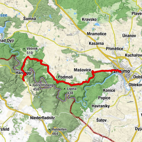 Über NP Thaya zu historischen Städten / Etappe 3 Znaim - Hardegg