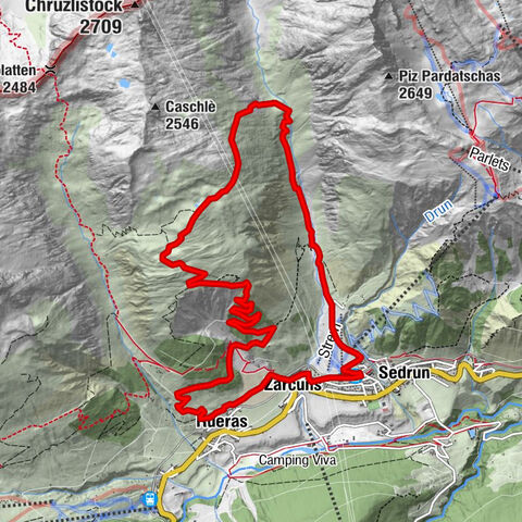 Sedrun - Alp Caschlé - Hexenplatte - Sedrun