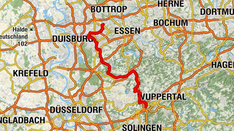 Wuppertal Sonnsbeck - Essen Frintrop